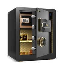 Home Strongarmer home safe coded fingerprint electronic storage cabinets full steel household wall strongbox 38x45x31cm