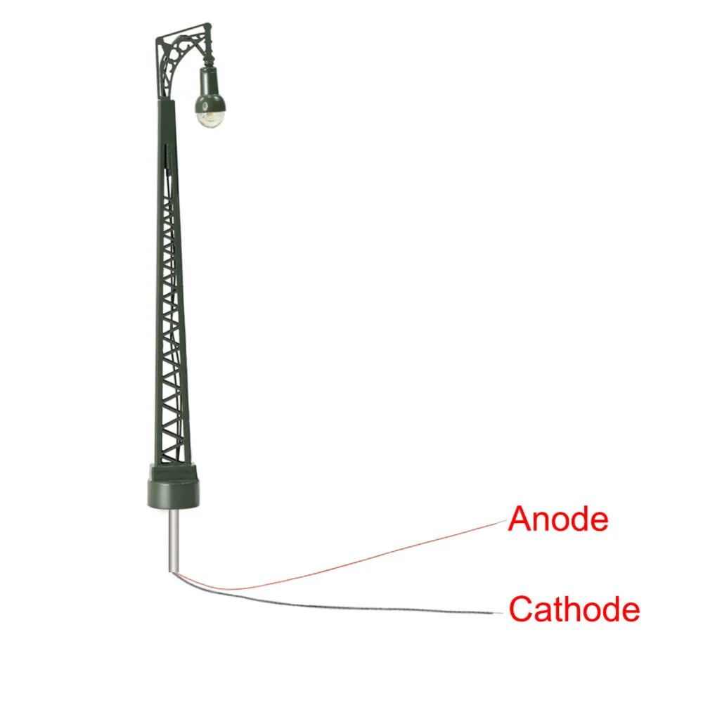 3 шт. Модель Железнодорожный поезд N весы лампа Post 7 см 1:150 Уличные светильники светодиоды миниатюрный LQS65N