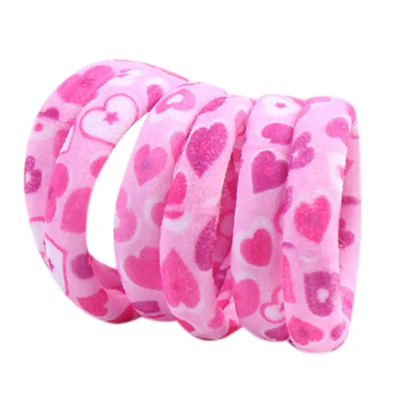6 шт./компл. Для женщин летняя одежда для девочек с розовыми сказочными резинкой Цветной фламинго с принтом радуги теплая Полотенца тканью; прическа хвостик; повязка на голову - Цвет: G