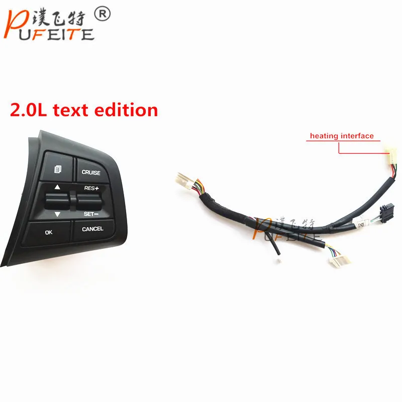 

PUFEITE Steering Wheel Buttons For Hyundai ix25 (creta) 2.0L Cruise Controller Button switch heating cable Only Right Side