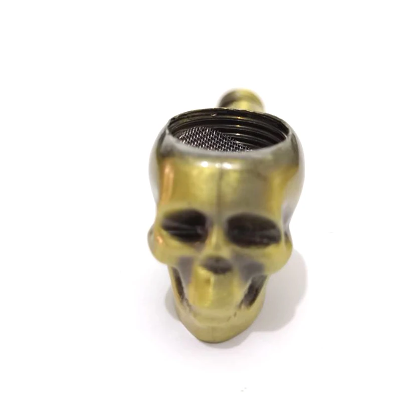 Metal Creativity Skull Classic Pipes Smoking Pipe Mouthpiece Filter Tobacco Pipe Cigar Narguile Grinder Smoke Cigarette Holder