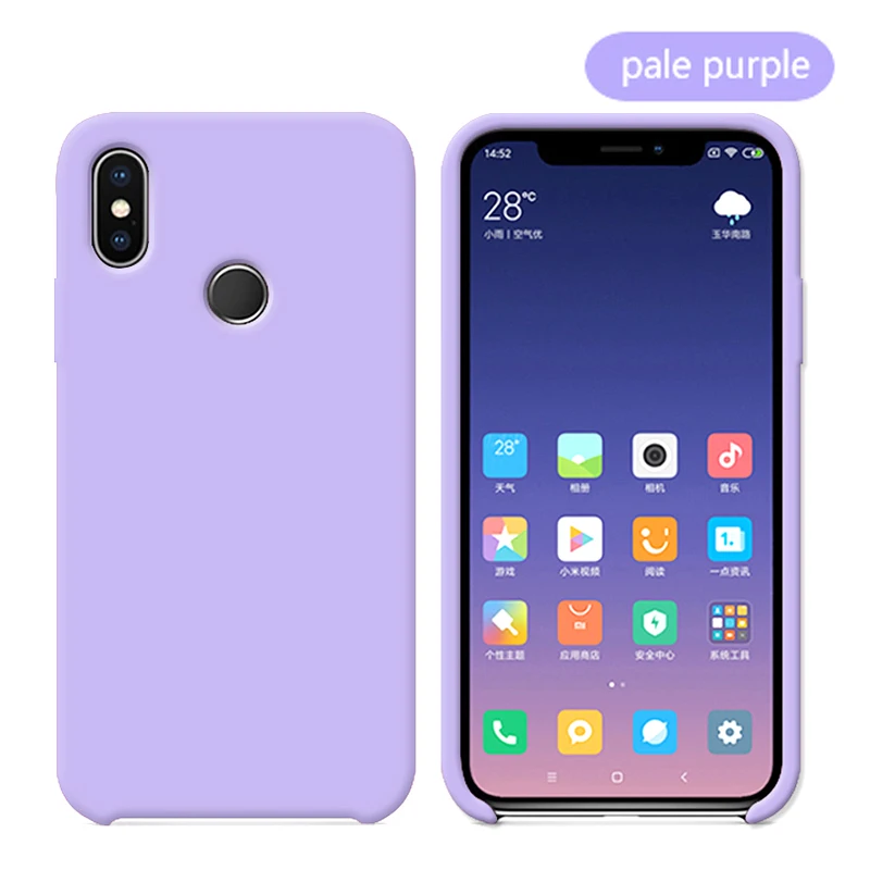 Оригинальный силиконовый чехол для телефона Xiaomi Mi 8 SE 6X A2 Mix 2S Официальный Cov Redmi Note