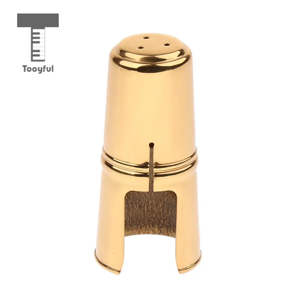 Tooyful Metal Golden Saxophone Mouthpiece Protect Cap For Professional Woodwind Instrument Saxophone Replacement Accessories