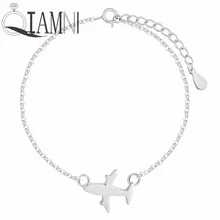 QIAMNI 925 Серебряный Модный летательный аппарат самолет цепь браслет любовник подарки на Рождество и день рождения ювелирные изделия девушки женщины