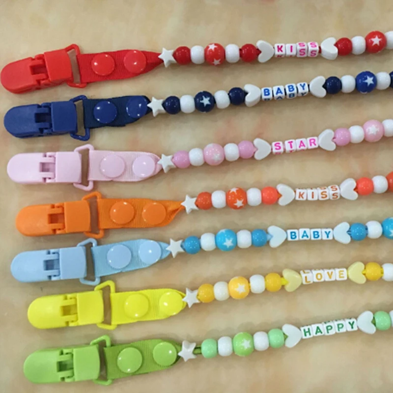 

Newborn Baby Toy Pacifier Clip Chain Cartoon Dummy Nipple Belt Safe Soother Teether Baby Rattles Nipple Holder For Infant 1pc