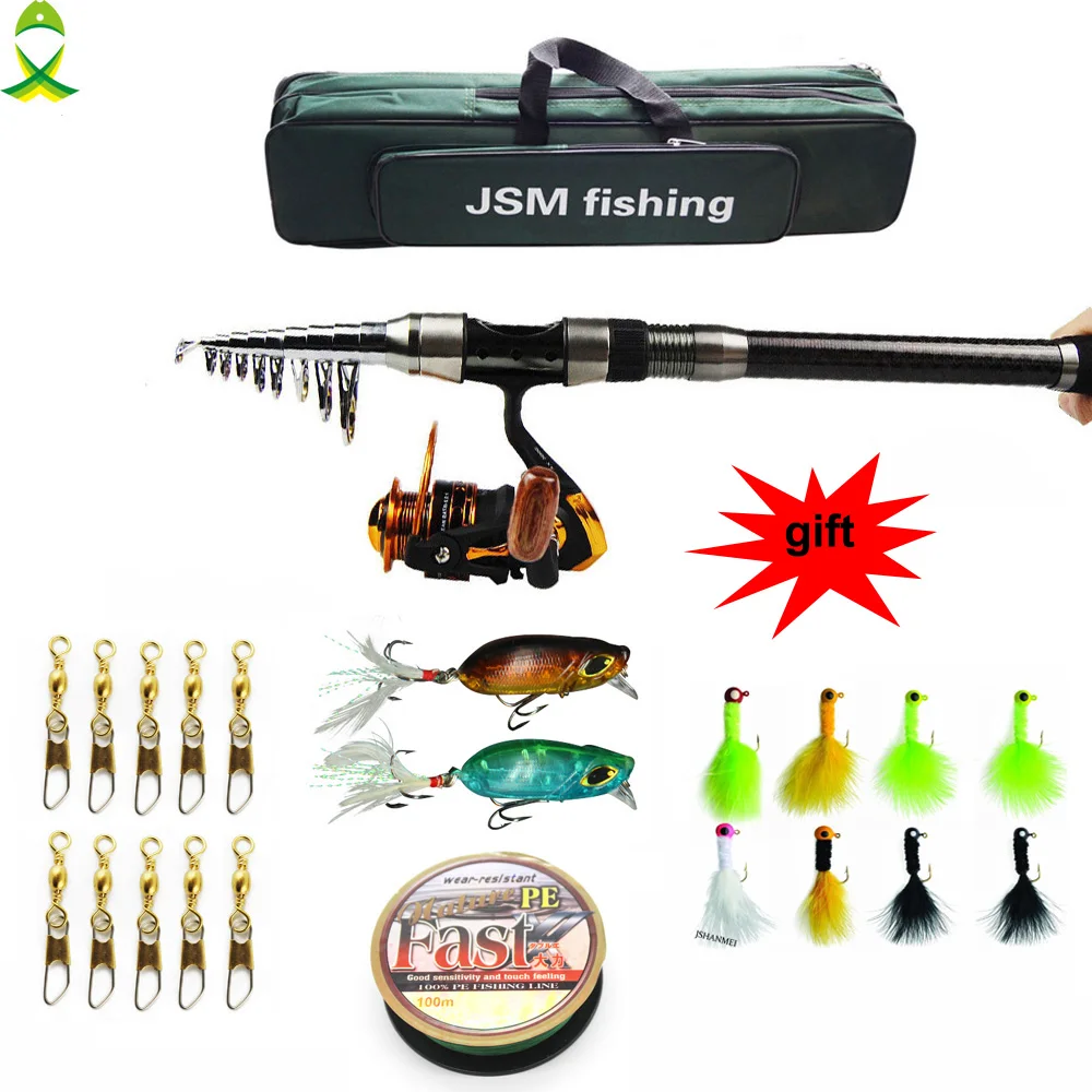 JSM 2.1 متر/2.4 متر/2.7 متر/3.0 متر/3.6 متر تلسكوبي الصيد رود كومبو كامل كيت الغزل بكرة القطب مجموعة حار بيع JSM 2.1 متر/2.4 متر/2.7 متر/3.0 متر/3.6 متر تلسكوبي الصيد رود كومبو كامل كيت الغزل بكرة القطب مجموعة حار بيع