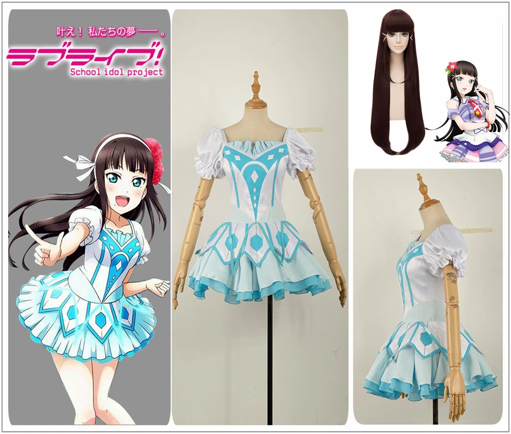 Милый! Солнечный свет! Костюм для косплея Aqours Mijyuku Куросава маскарадный костюм на