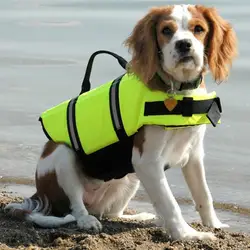 Собака спасательный жилет безопасности одежда спасательный жилет Воротник Жгут заставка собака Плавание Хранитель одежда летние