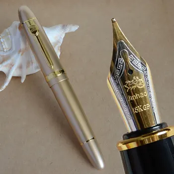 

JINHAO 159 CHAMPAGNE AND GOLDEN MEDIUM BROAD NIB FOUNTAIN PEN GREEN ORANGE WHITE BLACK SILVER 19 COLORS FOR CHOOSE