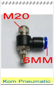 

Wholesale 100pcs/lot SL6-m20 Pneumatic 6MM - M20 Adjustable Flow Controller Coupling Throttle Valve Quick Air Fitting