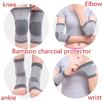 

Bamboo charcoal protector knee wrist elbow ankle spring summer warmth protective set air-conditioned rooms men women