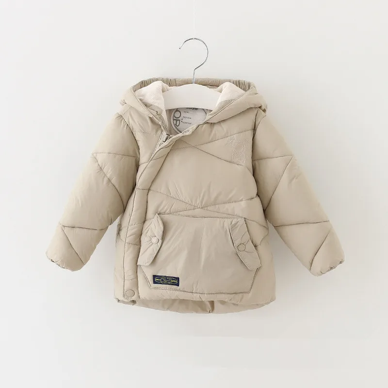 2 6 Years Old Baby Winter Thickened Hooded Pure Cashmere Cotton Padded Clothes Boy s Girl