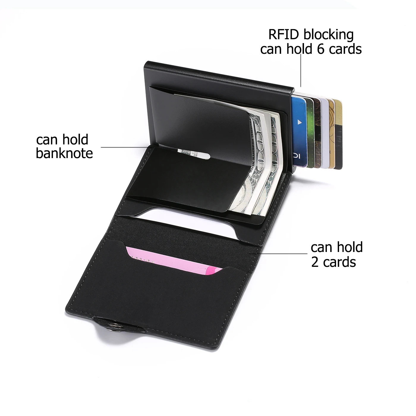 Vintage, carteira Slim RFID, porta cartão de negócios luxuoso, 2020
