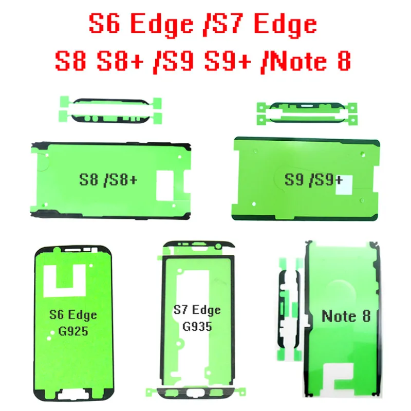 

Adhesivo de pantalla LCD cinta adhesiva para Samsung Galaxy S9 S8 Plus Note 8 S7 edge s6 edge cinta para marco frontal etiqueta engomada de la cubierta trasera