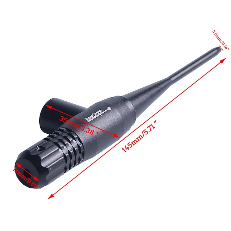 Red Dot laser Boresighter 0.22 - 0.50 Five Caliber Rifle Bore Sighter for Tactical Airsoft Hunting (11)