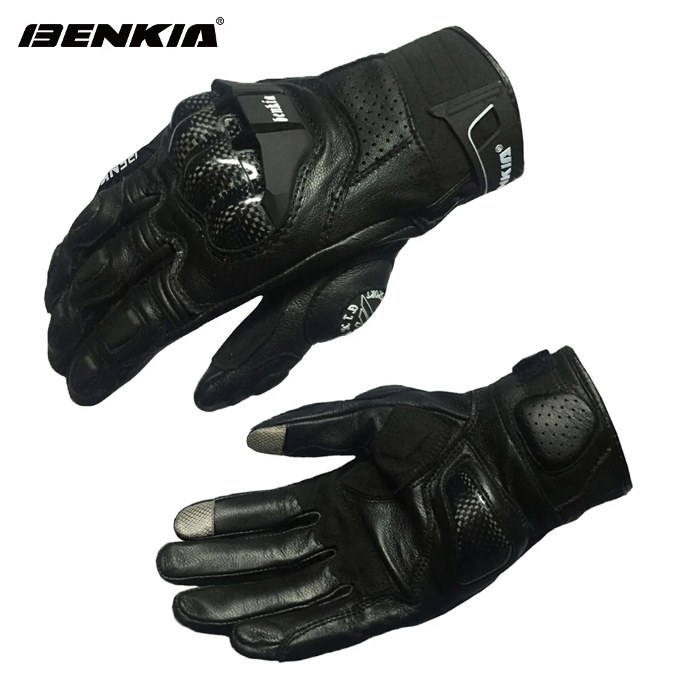 

BENKIA Men Motorcycle Gloves Motocross Racing Leather Gloves Touch Screen Moto Racing Motorbike Guantes Luvas,Black/Yellow