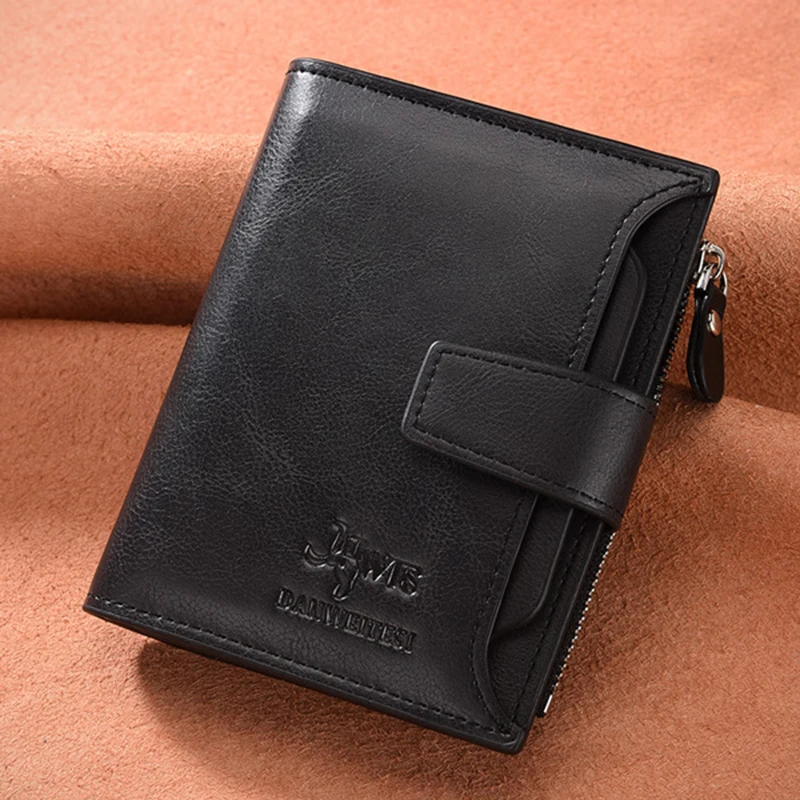 DWTS brand Wallet men leather men wallets purse short male clutch leather wallet mens money bag quality guarantee