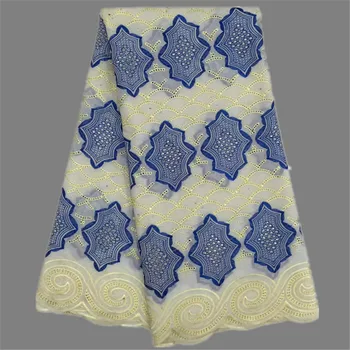 

Latest Swiss voile lace fabric African embroidery cotton lace cloth for lady dress ECP18(5yards/lot)multi color