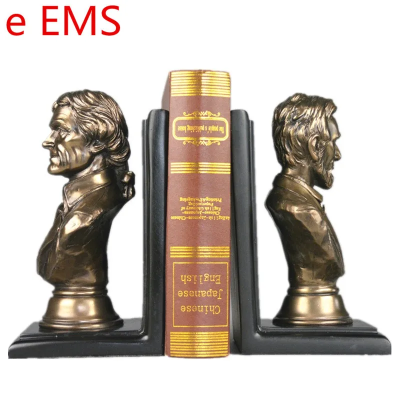 

Gypsum POTUS Bookends Statue Abraham Lincoln Bust Statesman Teaching Aids Resin Art & Craft Home Decorations L2347