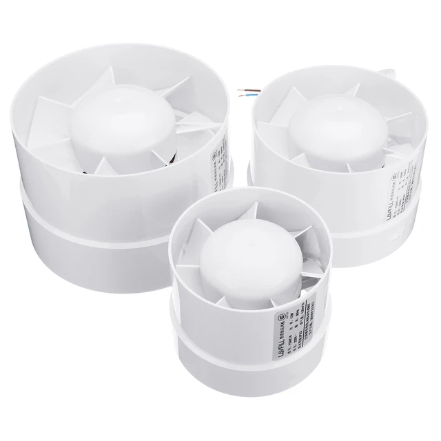 4/5/6 Inch Inline Fan Dusted Bathroom Exhaust Ventilator Ventilation Fan Cooling Air Vent Kitchen Wall Ceiling Exhauster Booster