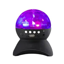 Портативные мини Bluetooth колонки встроенный светильник сценический светильник изменение цвета светодиодный хрустальный шар