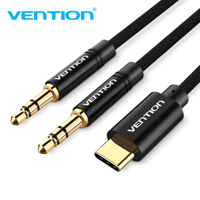 Лучший Vention AUX Тип Кабеля C до 3,5 мм Jack Динамик аудио кабель для наушников автомобиля Xiaomi redmi 5 плюс Oneplus 5 т AUX шнур