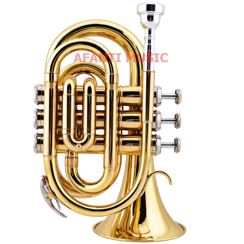 

Afanti Music Bb tone / Yellow Brass / Gold Lacquer Trumpet (ATP-109)