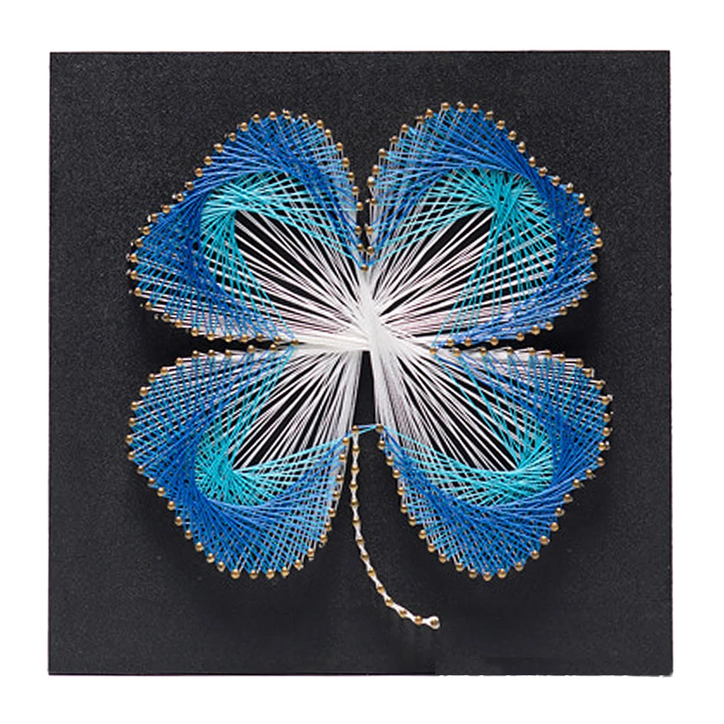 12x12 Inch String Art Lucky Flower Kits Home Decoration DIY Thread Winding Drawing for DIY Kids Beginners Crafts