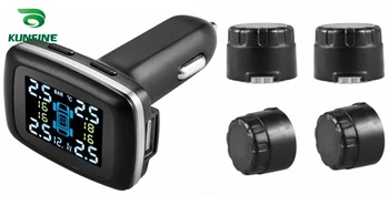 

Smart Car TPMS Tyre Pressure Monitoring System cigarette lighter Digital LCD Display Auto Security Alarm Systems