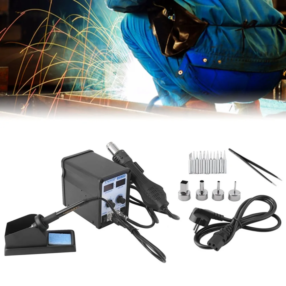 

(Ship From Germany) 2 In 1 Temperature Welding Solder Station Heat Pencil Hot Air Soldering Iron Stand Welding Repair Tool Kit