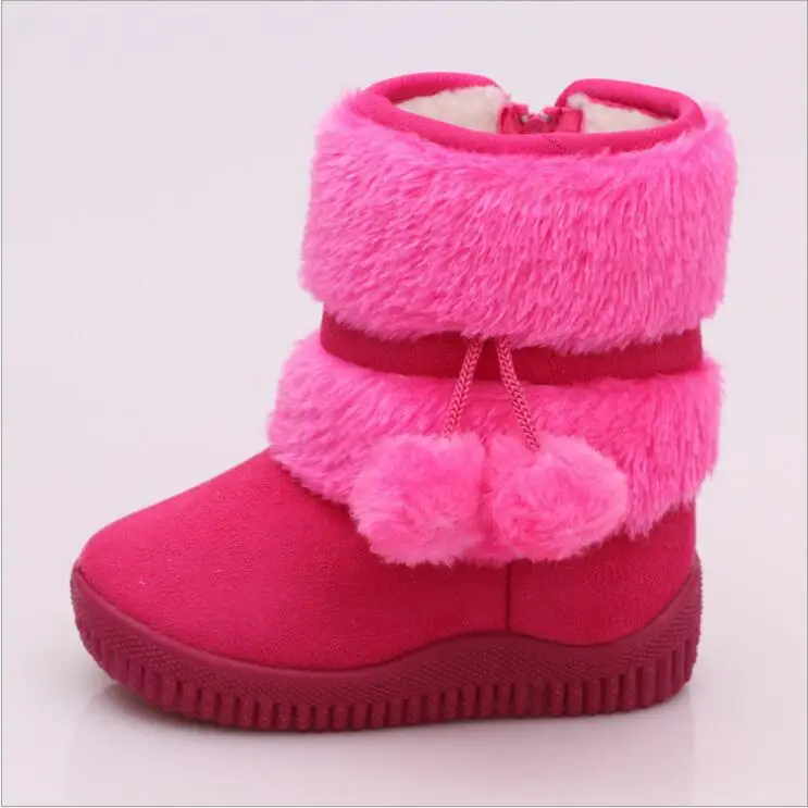 Лидер продаж; зимние сапоги для девочек; модные плотные теплые детские сапоги; удобные плотные детские зимние милые ботинки для мальчиков; ботинки для принцессы - Цвет: photo color