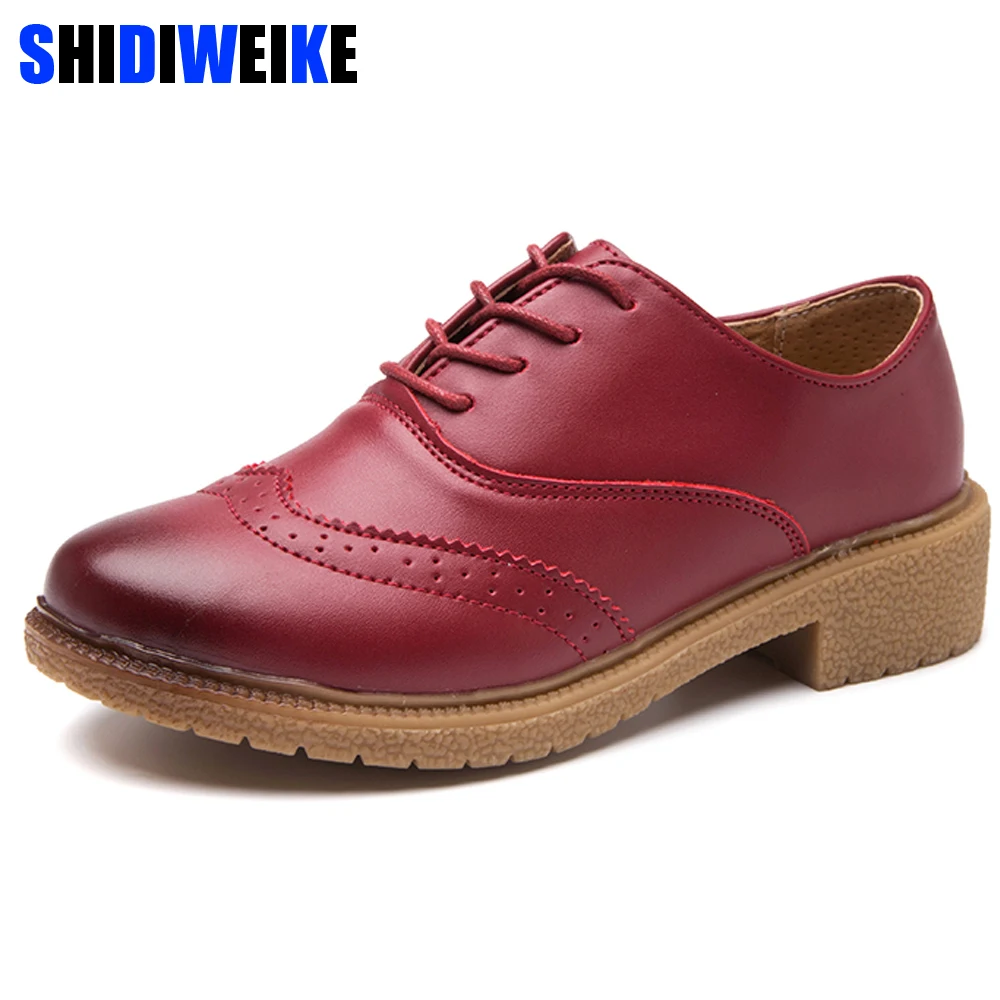 

Women's Flats Oxford Shoes Woman Soft Leather Sneakers Ladies Brogues Vintage Casual Oxfords Shoes For Women Footwear g528