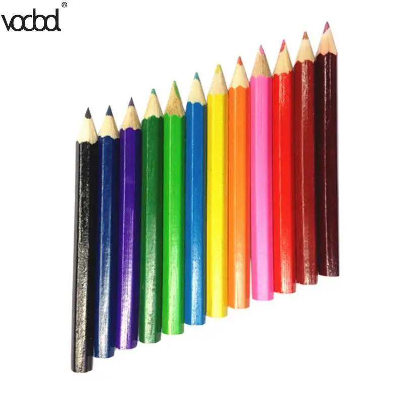 

12 Colors Wooden Colorful Pencils Secret Garden Theme Coloring Pen Art Tool Kids Doodling Pens Students Drawing Supplies