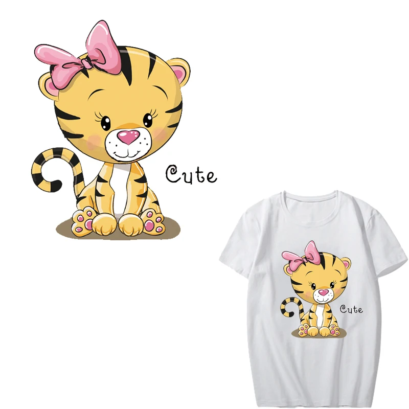 

Cartoon Cat Patch Heat Transfer Vinyl Stickers Appliques on Clothes DIY T-shirt Iron-on Transfers Cute Animal Patch Heat Press