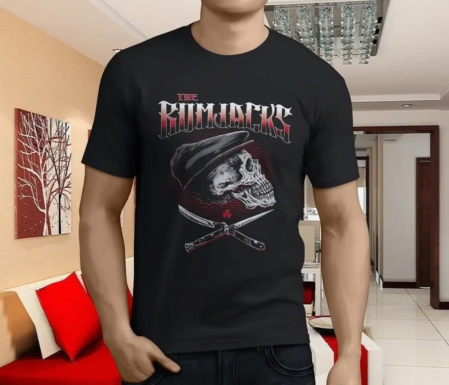 New Popular The Rumjacks Men's Black T Shirt Size S 3XLTShirts