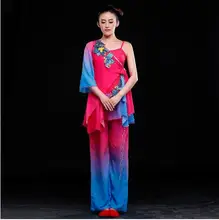 Special Offers (090) Chinese classical dance costumes yangko dance red blue costumes female drum fan national dance stage performance clothes Special Offers (090) Chinese classical dance costumes yangko dance red blue costumes female drum fan national dance stage performance clothes