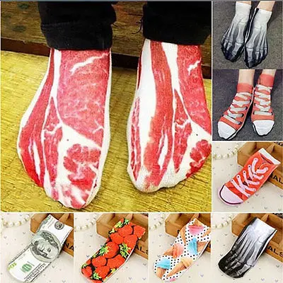 US $0.34 20% OFF|Neue Sommer Cartoon Männer Frauen 3D Kunst Malerei Kurze Socken Superman Batman Glücklich Boot Socken Lustige Kawaii Bunte Ankle Socken Center24 | eBay Shops