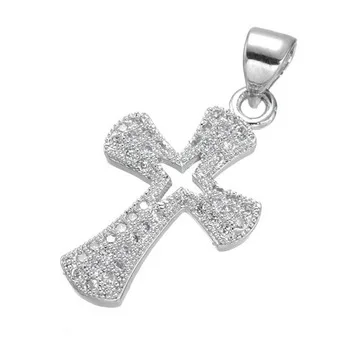 2017 New Luxury Cross Pendant Micro Pave Clear Cubic Zirconia crystal crosses Pendant for Man Women Jewelry Accessories