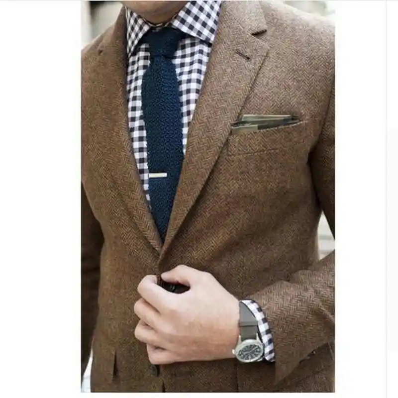 Kahverengi Standart Kalip Kadife Blazer Ceket Lc Waikiki