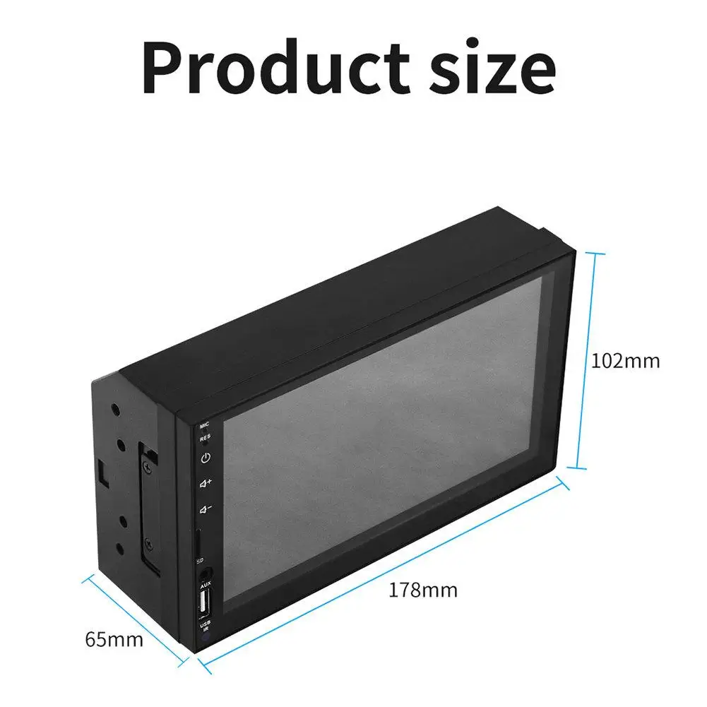 7 дюймов 2 DIN автомобиль MP 5 Play стерео fm радио Bluetooth играть для Apple &quotдвойной MP5 MP3