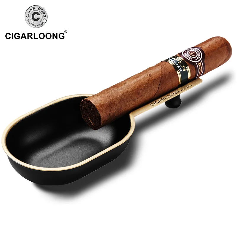

Cigar ashtray large diameter smoke trough metal bronze retro Chinese large ashtray CL-105