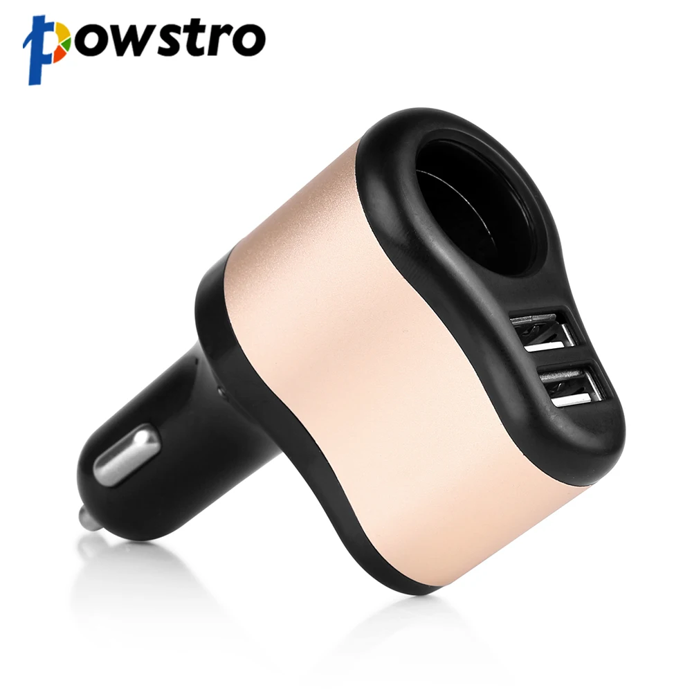

Powstro 2 USB 5V 3.1A Car Charger Car Cigarette Lighter Socket Universal Adapter 12V-24V Output for Most Smartphone