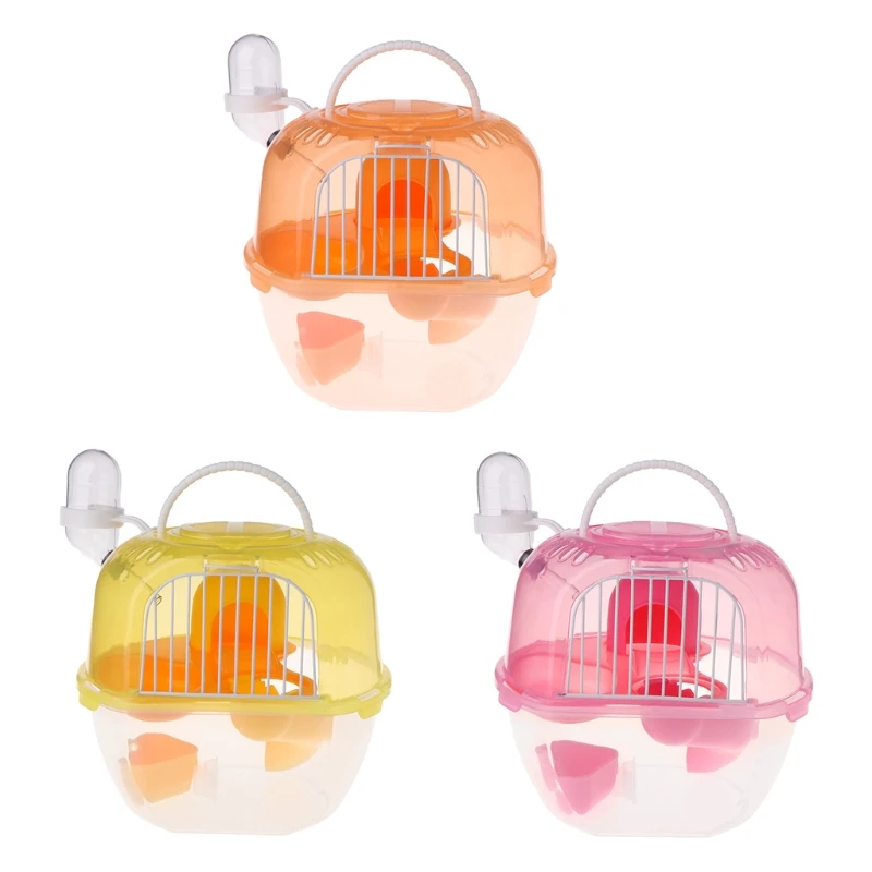 Gaiola de hamster, viagem portátil, dupla camada,