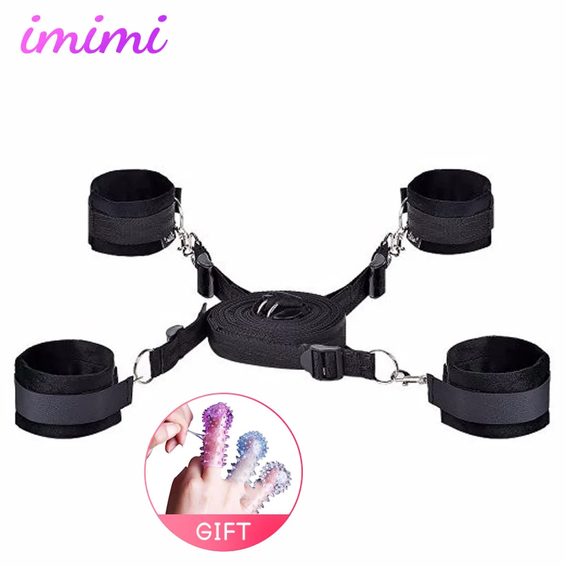 Секс мебель бондаж жгут кровать на системе SM Femdom Toy Fun эротические БДСМ наручники
