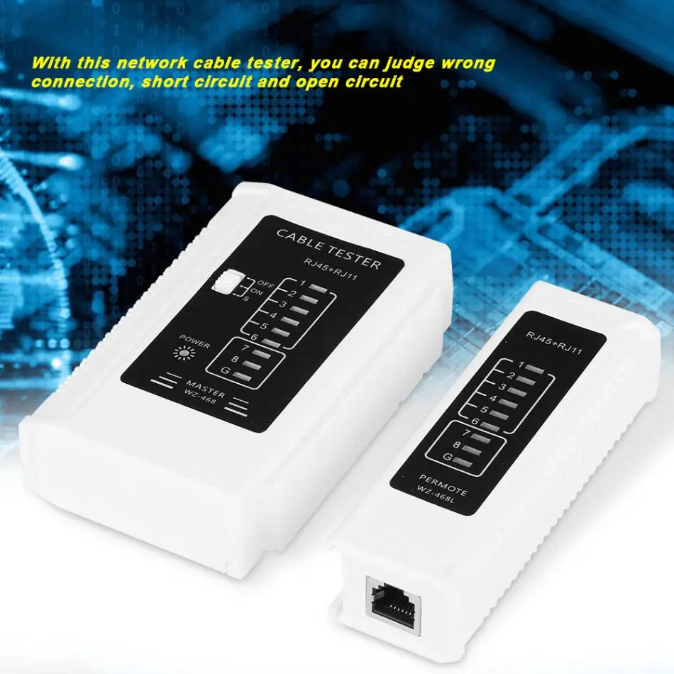 Высокое качество 1 шт. сетевой кабель тестер многофункциональный RJ45 RJ11 тестер сетевых кабелей Ethernet LAN Сетевой кабель инструмента тестирования