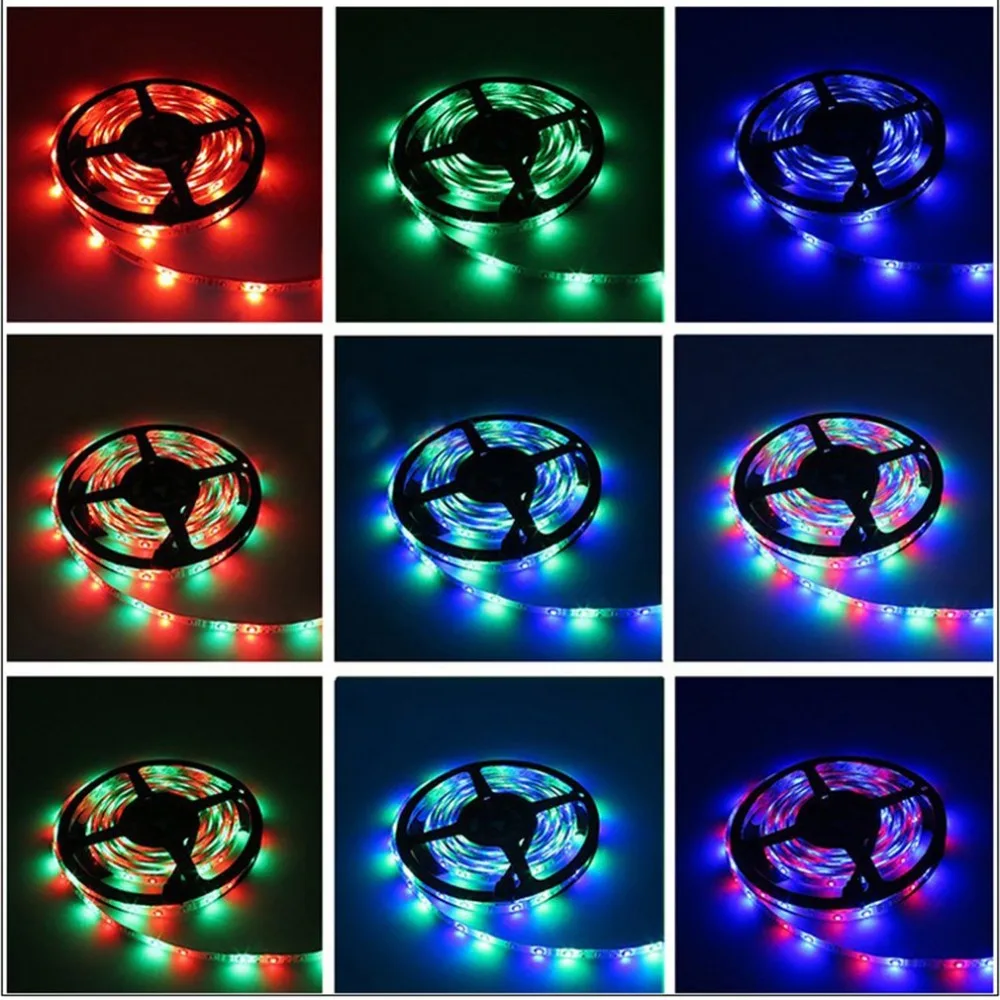 Изменение цвета 5 м 3528RGB 300 светодиоды гирлянда светодиодная водонепроницаемая лампа с 24 клавишами пульта дистанционного управления