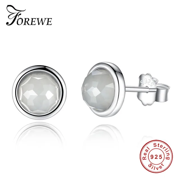 Clic Birthstones Earrings For Women Real 925 Sterling Silver June Clic Birthstones Earrings For Women Real 925 Sterling Silver June Droplets Grey Stone Stud 2017