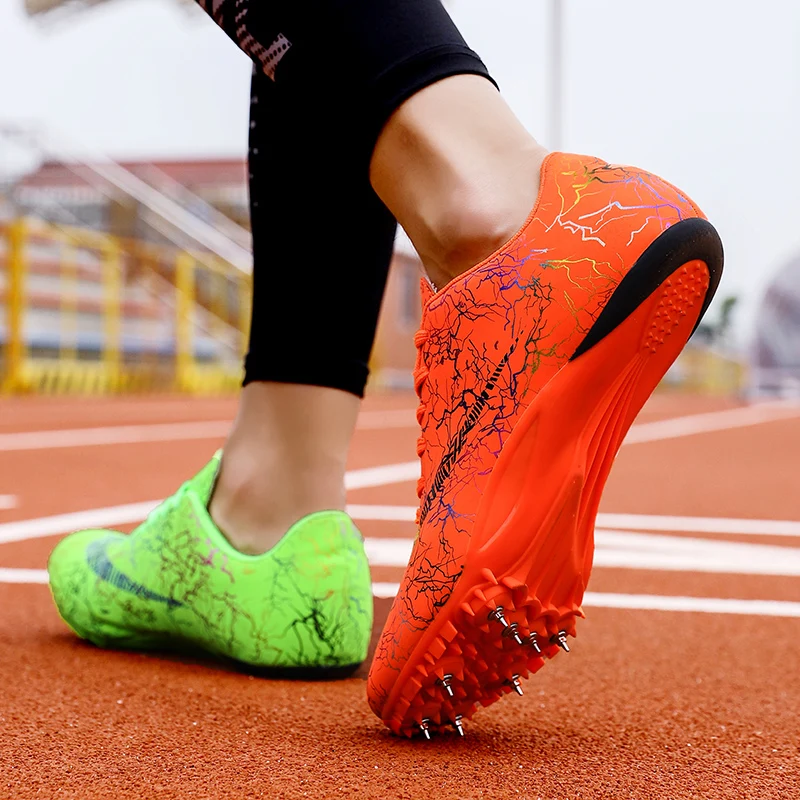 Спортивная обувь с шипами; тренировочный спортивный костюм для мужчин и женщин; Профессиональная беговая дорожка; беговые кроссовки; мягкие кроссовки; Размеры 35-45