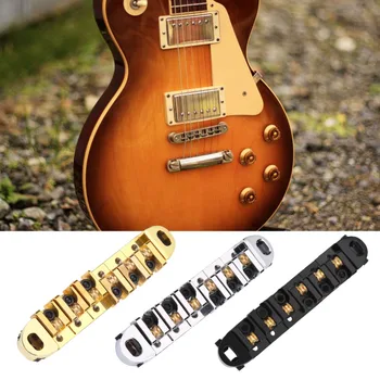 

1 Set Alloy Roller Saddle Bridge Replacement Part for LP Style 6-String Electric Guitar, Guitar Bridge,Roller Bridge