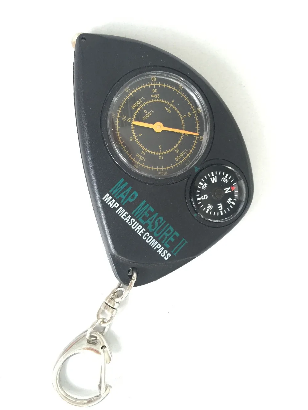 New 2 in 1 Portable Map Distance Measuring Measurer Compass with Key Chain for Outdoor Camping